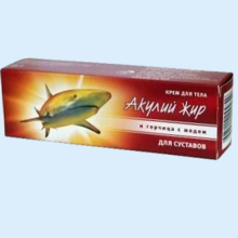 АКУЛИЙ ЖИР КРЕМ Д/СУСТАВОВ ГОРЧИЦА+МЕД 75МЛ. 4607010245849