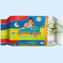 АУРА СОЛНЦЕ И ЛУНА САЛФЕТКИ ВЛАЖН. ДЕТСК. №72 РОМАШКА [AURA] 4650001684950