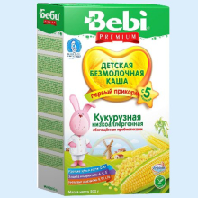 БЕБИ КАША 200Г. ПРЕМИУМ КУКУРУЗА НИЗКОАЛЛЕРГ. ПРЕБИОТ. Б/МОЛ. 5+МЕС. (Детское питание)