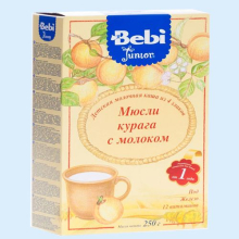 БЕБИ КАША 200Г. ЮНИОР МЮСЛИ КУРАГА МОЛ. (Детское питание)