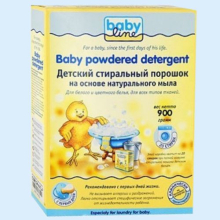БЕБИЛАЙН СТИРАЛЬНЫЙ ПОРОШОК 900Г. НА ОСНОВЕ НАТ.МЫЛА [BABYLINE]