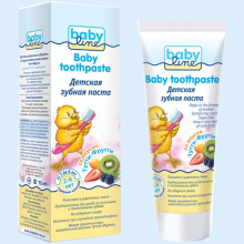 БЕБИЛАЙН ЗУБ.ПАСТА ТУТИ-ФРУТТИ ЖЕВАТ.РЕЗИНКА 2-6 ЛЕТ 75МЛ. [BABYLINE]