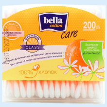 БЕЛЛА ВАТНЫЕ ПАЛОЧКИ Д-ПАНТЕНОЛ+АПЕЛЬСИН №200 [BELLA]