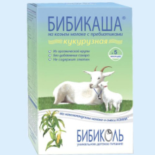 БИБИКАША КАША 200Г. КУКУРУЗА НА КОЗ.МОЛ. 5+МЕС. (Детское питание)