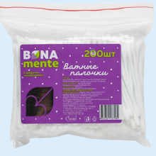 БОНА МЕНТЕ ВАТНЫЕ ПАЛОЧКИ №200 ПЭТ.