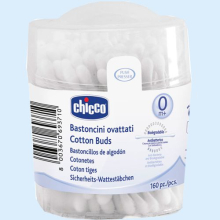 ЧИККО БЕБИ МОМЕНТС ПАЛОЧКИ ВАТНЫЕ №160 0+МЕС. [CHICCO]