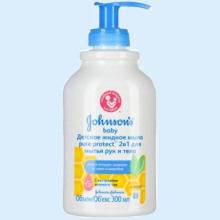 ДЖОНСОНС БЭЙБИ PURE PROTECT МЫЛО ЖИД. ЗЕЛ.ЧАЙ 2В1 300МЛ. [JOHNSON S]