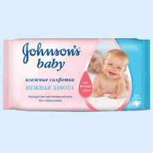 ДЖОНСОНС БЭЙБИ САЛФЕТКИ НЕЖНАЯ ЗАБОТА/ОЧИЩЕНИЕ №64 [JOHNSON S]