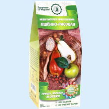 ДК КАША "ПШЕННО-РИСОВЫЕ С ГРУШЕЙ,ЯБЛОКОМ И ОРЕХАМИ" 250Г.