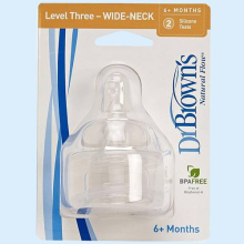 ДОКТОР БРАУН СОСКА СИЛИК. Д/БУТ. 6+ МЕС. ШИР.ГОРЛО №2 /АРТ.382/ [DR.BROWN'S]