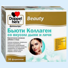 ДОППЕЛЬГЕРЦ БЬЮТИ КОЛЛАГЕН СО ВКУСОМ ДЫНИ И ЛИЧИ 25МЛ №30