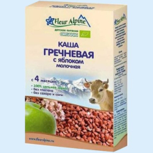 ФЛЕР АЛЬПИН КАША 175Г. ГРЕЧНЕВАЯ С ЯБЛОКОМ (Детское питание)