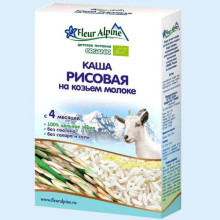 ФЛЕР АЛЬПИН КАША НА КОЗЬЕМ МОЛОКЕ 200Г. РИСОВАЯ (Детское питание)