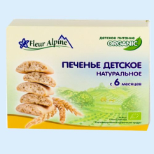 ФЛЕР АЛЬПИН ПЕЧЕНЬЕ НАТУР. 150Г. [FLEUR ALPIN] (Детское питание)