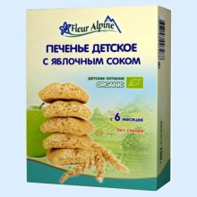ФЛЕР АЛЬПИН ПЕЧЕНЬЕ ЯБЛОКО 150Г. [FLEUR ALPIN] (Детское питание)