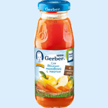 ГЕРБЕР СОК 175Г. ЯБЛОКО+МОРКОВЬ Б/САХ. [GERBER] (Детское питание)