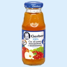 ГЕРБЕР СОК 175Г. ЯБЛОКО+ВИНОГРАД+ШИПОВНИК [GERBER] (Детское питание)