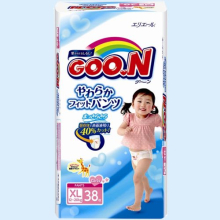 ГУН ПОДГУЗНИК-ТРУСИКИ 12-20КГ. Р.XL Д/ДЕВ. №38 [GOON]