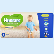 ХАГГИС ПОДГУЗНИКИ УЛЬТРА КОМФОРТ 12-22КГ №64 [HUGGIES]
