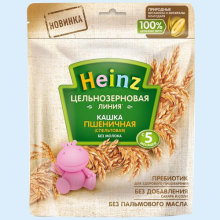 ХАЙНЦ КАША 180Г. ПШЕНИЦА ЦЕЛЬНОЗ. 5+МЕС. (Детское питание)