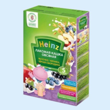 ХАЙНЦ КАША 200Г. ЛАКОМАЯ ОВСЯНКА+ЯБЛОКО+ЧЕРНИКА+ЧЕРН.СМОРОД. МОЛ. [HEINZ] (Детское питание)