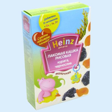 ХАЙНЦ КАША 200Г. ЛАКОМАЯ РИС+АБРИКОС+ЧЕРНОСЛИВ МОЛ. 5+ [HEINZ] (Детское питание)