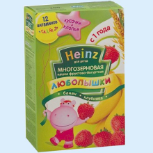 ХАЙНЦ КАША 240Г. ЙОГУРТ+БАНАН+КЛУБНИКА (Детское питание)