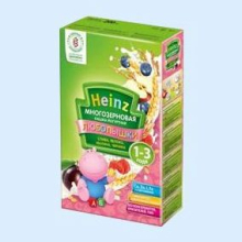 ХАЙНЦ ЛЮБОПЫШКИ КАША 200Г. ЙОГУРТ+ЯБЛОКО+СЛИВА+МАЛИНА+ЧЕРН. [HEINZ] (Детское питание)