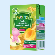 ХАЙНЦ СОК 200Г. ЯБЛОКО+АБРИКОС С МЯК. [HEINZ] (Детское питание)