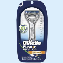 ЖИЛЛЕТ СТАНОК ФЬЮЖН ПАУВЕР ПРОГЛАЙД СИЛЬВЕР + 1 КАССЕТА+1 БАТАРЕЙКА [GILLETTE]