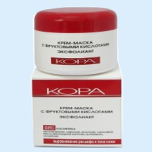 КОРА КРЕМ-МАСКА Д/ЛИЦА С ФРУКТ. КИСЛОТАМИ ЭКСФОЛИАНТ 75МЛ. /АРТ.2604/
