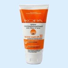 Кора крем солнцезащитный д/лица и тела SPF30