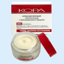 КОРА КРЕМ ВЕЧЕРНИЙ ПИТАТ. ВИТАМ.+МЕД 50МЛ. 4607012140326