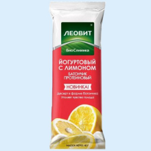 ЛЕОВИТ ХУДЕЕМ ЗА НЕДЕЛЮ БИОСЛИМИКА БАТОНЧИК ПРОТЕИН ЙОГУРТ+ЛИМОН 40Г. 4607041069643, 4607041069964