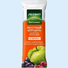 ЛЕОВИТ БИОСЛИМИКА БАТОНЧИК ЯБЛОЧН. ШТРУДЕЛЬ 30Г.