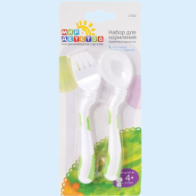 МИР ДЕТСТВА НАБОР Д/КОРМЛЕНИЯ (ВИЛКА+ЛОЖКА ПЛАСТ.) /АРТ.17402/