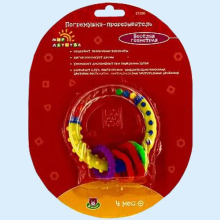 МИР ДЕТСТВА ПОГРЕМУШКА-ПРОРЕЗЫВАТЕЛЬ ВЕСЕЛАЯ ГЕОМЕТРИЯ /АРТ.21356/ 4605658213565