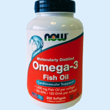 НАУ ФУДС ОМЕГА-3 №200 КАПС. [NOW FOODS]