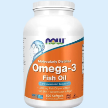 НАУ ФУДС ОМЕГА-3 №500 КАПС. [NOW FOODS]