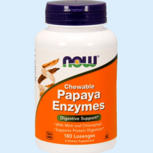 НАУ ФУДС ПАПАЯ ФЕРМЕНТ №180 ПАСТ. ЖЕВ. [NOW FOODS]