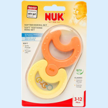 НУК НАБОР ПРОРЕЗЫВАТЕЛЕЙ СТАНДАРТ+СОФТ +3 /АРТ.10256226/ [NUK]