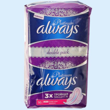ОЛВЭЙЗ ПРОКЛАДКИ ПЛАТИНУМ УЛЬТРА СУПЕР ПЛЮС №16 ДУО [ALWAYS] 4015400453277, 4015400555544