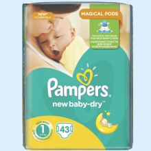 ПАМПЕРС ПОДГУЗН. 2-5КГ №43 Д/НОВОРОЖД. [PAMPERS]