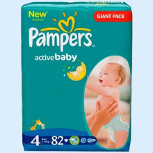 ПАМПЕРС АКТИВ БЕБИ ДЖАЙНТ 7-14КГ №82 [PAMPERS]
