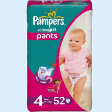 ПАМПЕРС ПОДГУЗН. АКТИВ МАКСИ ТРУСИКИ Д/ДЕВ. 9-14КГ №52 [PAMPERS] 4015400255451, 4015400672869