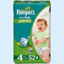 ПАМПЕРС ПОДГУЗН. АКТИВ МАКСИ ТРУСИКИ Д/МАЛЬЧ. 9-14КГ №52 [PAMPERS] 4015400255420