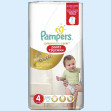 ПАМПЕРС ПОДГУЗН. ПРЕМИУМ ТРУСИКИ МАКСИ 9-14КГ. №44 [PAMPERS]