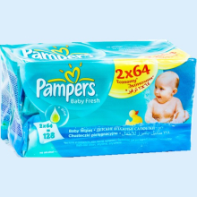 ПАМПЕРС САЛФЕТКИ ВЛАЖНЫЕ ФРЕШ ДУО №64Х2 СМЕН. БЛОК [PAMPERS] 4015400086550