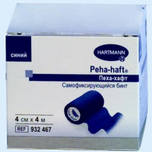 ПЕХА-ХАФТ БИНТ САМОФИКС. КОГЕЗИВ. 4МХ4СМ. СИН. /АРТ.932467/ [PEHA-HAFT] 4049500812245