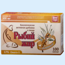 РЫБИЙ ЖИР ОБЛЕПИХА 300МГ. №100 КАПС.